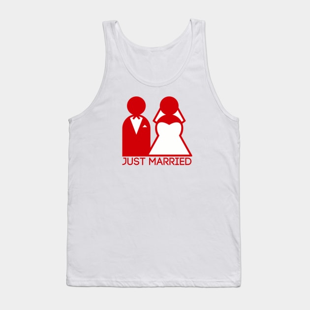 Just Married Newlyweds in Red Tank Top by TheDaintyTaurus